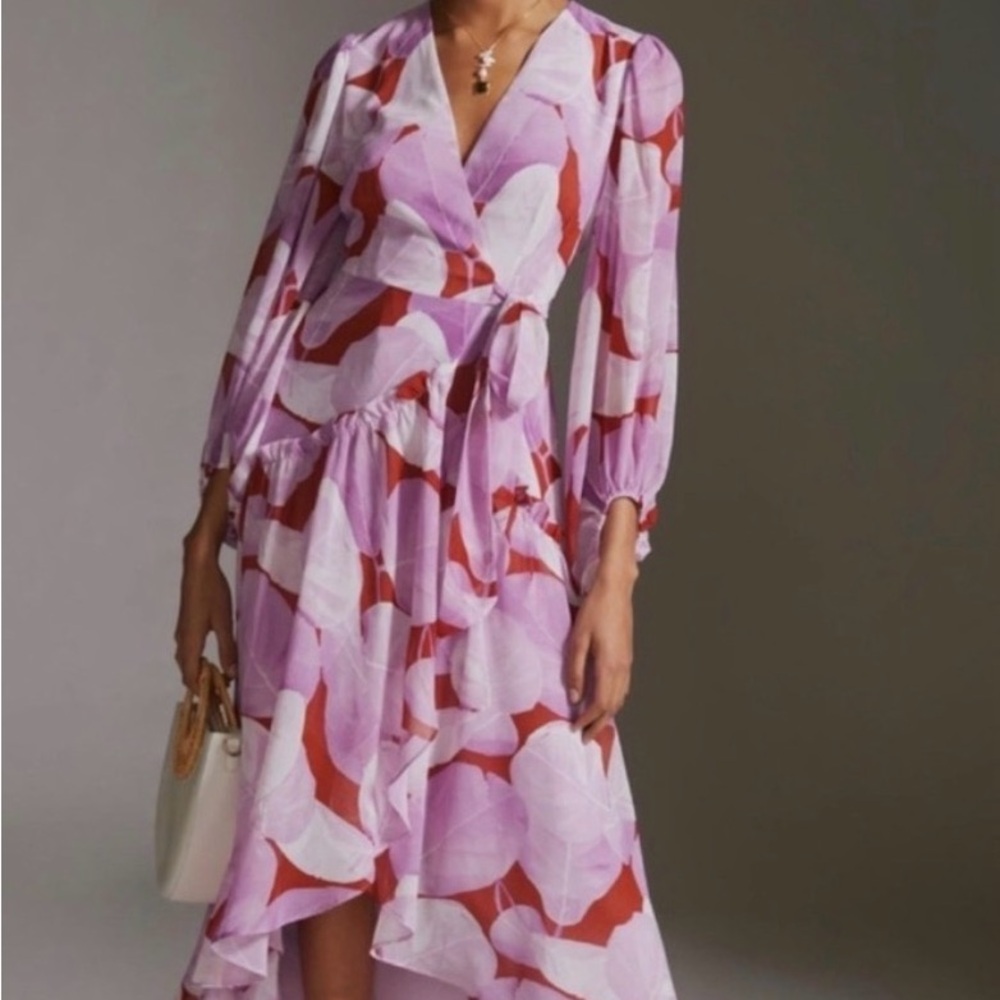 Hutch Pink Floral Wrap Dress